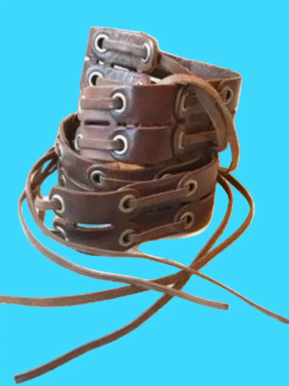 American Eagle Festival Season Genuine Leather Brown Boho Belt